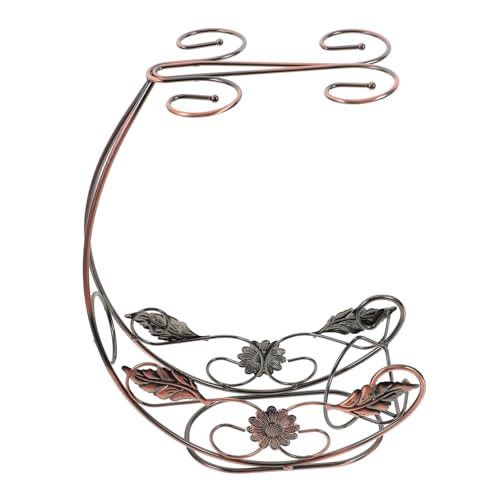 LOLIPPYY Vintage Weinregal mit Hängendem Glashalter Platzsparender Weinglashalter für Tischplatte Kreativer Weinflaschen und Gläserhalter Geeignet für Zuhause Bar und Restaurant Antik von LOLIPPYY