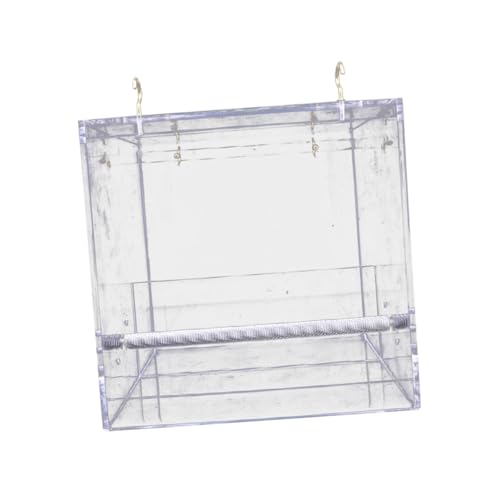 LOLIPPYY Vogel futterautomat Klein mit Abnehmbarem Futtertablett und Ablauflöchern Transparenter Wildvogel Futterspender für Fenster Saugnapfmontiert Leicht zu Reinigen von LOLIPPYY