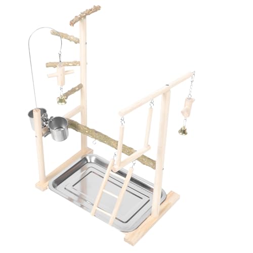 LOLIPPYY Vogelspielplatz aus Sicherem Leichtem Holz mit Schaukel Leiter und Futterbecher Interaktiver Spielstand für Wellensittiche Papageien und Kleine bis Mittelgroße Vögel Langlebiges LOLIPPYY Vogelspielplatz aus Sicherem Leichtem Holz mit Schaukel Leiter und Futterbecher Interaktiver Spielstand für Wellensittiche Papageien und Kleine bis Mittelgroße Vögel Langlebiges von LOLIPPYY