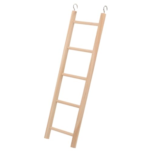 LOLIPPYY Vogelspielzeug Holzleiter für Papageien Natürliche Kletterleiter Haustier treppenleiter aus Holz Fördert Bewegung Beschäftigung und Zahnpflege für Wellensittiche und Kleintiere von LOLIPPYY