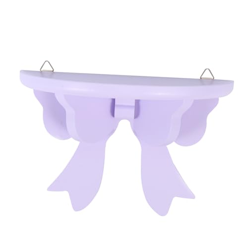 LOLIPPYY Wandregal Bowknot Holz Aufbewahrungsregal Mädchenzimmer Wandmontage Einfach Installation Robust Raumdekoration Organizer von LOLIPPYY