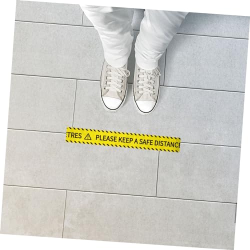 LOLIPPYY Warnmarkierungsband Sicherheitsklebeband Starke Haftung Gelb Warnhinweis Klebeband Abstand Halten Warnklebeband für Industrie Baustelle Bank Geeignet LOLIPPYY Warnmarkierungsband Sicherheitsklebeband Starke Haftung Gelb Warnhinweis Klebeband Abstand Halten Warnklebeband für Industrie Baustelle Bank Geeignet von LOLIPPYY