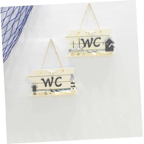 LOLIPPYY Wc Schild Holz Mediterraner Stil Kreative Hängende Wc Tafel Einfache Frische Badezimmer Deko aus Premium Holz Geeignet für Haus und Öffentliche Toiletten LOLIPPYY Wc Schild Holz Mediterraner Stil Kreative Hängende Wc Tafel Einfache Frische Badezimmer Deko aus Premium Holz Geeignet für Haus und Öffentliche Toiletten von LOLIPPYY