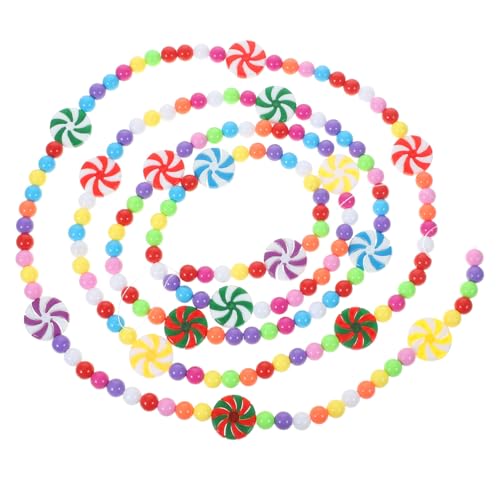 LOLIPPYY Weihnachtsdeko Candy Beaded Girlande Bunte Süßigkeiten Perlenkette Wiederverwendbar Für Weihnachtsbaum Fenster Treppen Festliche Hängende Dekoration von LOLIPPYY