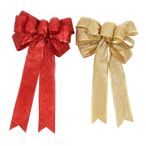 LOLIPPYY Weihnachtsschleifen Teiliges Kleine Rote und Goldene Schleifen Weihnachtsbaumschmuck Geschenkbox Deko mit Langlebigem Glitzerstoff für Weihnachtsbaum und Geschenkverpackung LOLIPPYY Weihnachtsschleifen Teiliges Kleine Rote und Goldene Schleifen Weihnachtsbaumschmuck Geschenkbox Deko mit Langlebigem Glitzerstoff für Weihnachtsbaum und Geschenkverpackung von LOLIPPYY