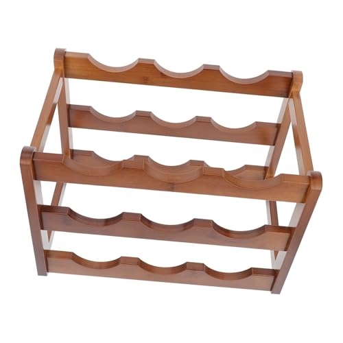LOLIPPYY Weinregal aus Massivholz Flaschenhalter für Flaschen Stabiles Weinflaschen Organizer Regal Moderner Weinständer Tischdisplay für Wohnzimmer und Küche von LOLIPPYY