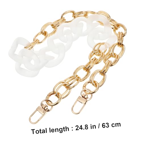 LOLIPPYY Weißer Acryl Resin Taschenkette Schultergurt Langlebiger Trageriemen Handtaschen Ersatz mit Robusten Haken Modisches DIY Accessoire für Handbag und Umhängetasche LOLIPPYY Weißer Acryl Resin Taschenkette Schultergurt Langlebiger Trageriemen Handtaschen Ersatz mit Robusten Haken Modisches DIY Accessoire für Handbag und Umhängetasche von LOLIPPYY