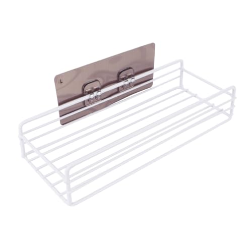 LOLIPPYY Weißes Wandregal Vielseitiges Aufbewahrungsregal für Küche und Badezimmer Rostbeständiger Metallrahmen mit Hohlem Design Platzsparend und Langlebig für Nassräume und Toiletten LOLIPPYY Weißes Wandregal Vielseitiges Aufbewahrungsregal für Küche und Badezimmer Rostbeständiger Metallrahmen mit Hohlem Design Platzsparend und Langlebig für Nassräume und Toiletten von LOLIPPYY