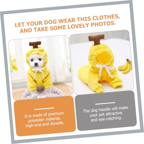LOLIPPYY Witziges Hundekostüm für Kleine und Mittelgroße Hunde Warme Fleece Banane hundeweste Kreative Winterkleidung für Welpen und Katzen Bequemer Kuschelpullover für Kalte Tage LOLIPPYY Witziges Hundekostüm für Kleine und Mittelgroße Hunde Warme Fleece Banane hundeweste Kreative Winterkleidung für Welpen und Katzen Bequemer Kuschelpullover für Kalte Tage von LOLIPPYY