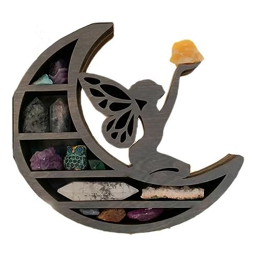 LOLPALONE 1 Stück Mond Elfe Regal Kleine Ornamente Lagerregal Modell Steinregal Haus C von LOLPALONE