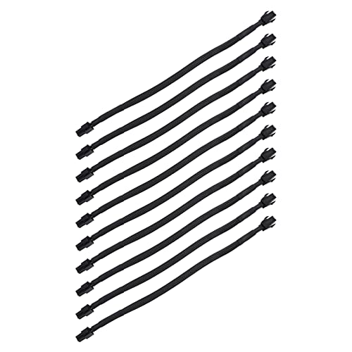 LOLPALONE 10 x Verlängerungskabel für CPU-Netzteil weiblich Atx 4 Pin P4 A Atx P4 Schwarz von LOLPALONE
