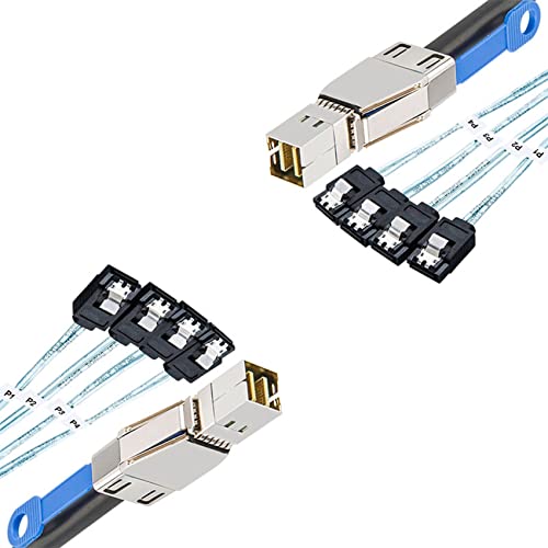 LOLPALONE 2 x Mini SAS HD SFF-8644 A 4 x SATA 7 Pin Festplatte 12 Gbit/s Server Externe Festplatte 1 M von LOLPALONE