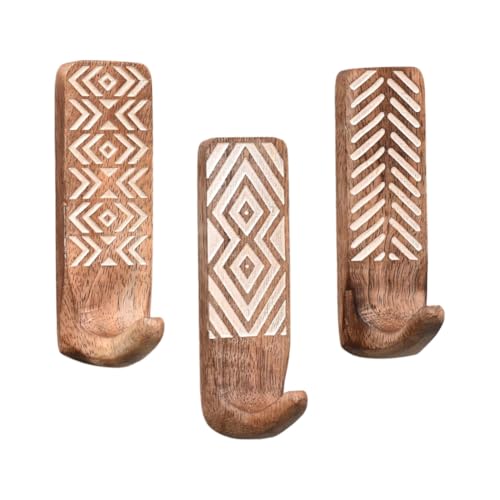 LOLPALONE 3 Stück zerstörungsfreie Holz-Wandhaken – selbstklebende Wandhaken – Boho-dekorative Wandhaken LOLPALONE 3 Stück zerstörungsfreie Holz-Wandhaken – selbstklebende Wandhaken – Boho-dekorative Wandhaken von LOLPALONE