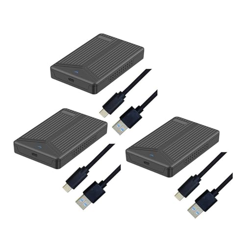 LOLPALONE 3 x Gehäuse für mobile Festplatte USB 3.1 Gehäuse für 2,5 SATA-Festplatte Halterung für SSD Festplatte 15 mm für Computer Notebook LOLPALONE 3 x Gehäuse für mobile Festplatte USB 3.1 Gehäuse für 2,5 SATA-Festplatte Halterung für SSD Festplatte 15 mm für Computer Notebook von LOLPALONE