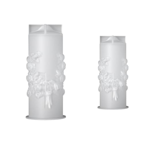 LOLPALONE 4 Stück Rosenstrauß Duftkerze Silikonform DIY Milch von LOLPALONE