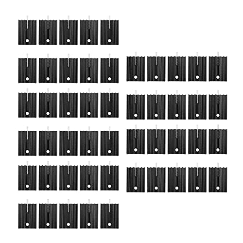 LOLPALONE 50 Stück 21 x 15 x 11 mm Kühlkörper aus schwarzem Aluminium für Transistoren MOSFET TO-220 von LOLPALONE