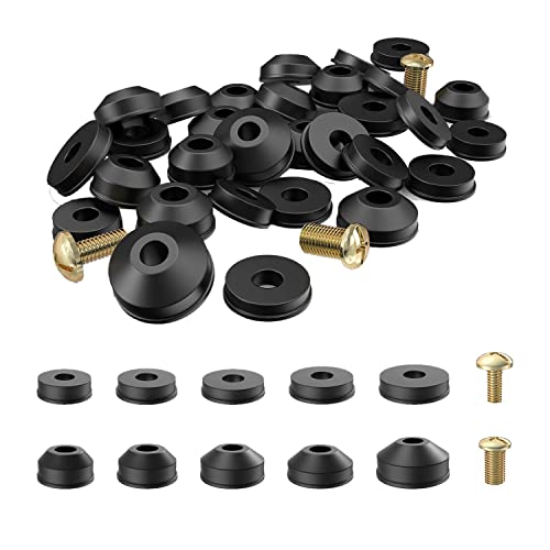 LOLPALONE 58er-Pack Wasserhahn-Unterlegscheiben, flache und abgeschrägte Gummi-Wasserhahn-Unterlegscheiben und Messing-Lätzchenschrauben-Sortiment LOLPALONE 58er-Pack Wasserhahn-Unterlegscheiben, flache und abgeschrägte Gummi-Wasserhahn-Unterlegscheiben und Messing-Lätzchenschrauben-Sortiment von LOLPALONE