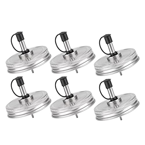 LOLPALONE 6 Stück Edelstahl 70 mm Normaler Ausguss Deckel für Ausgießer mit Stopfen aus Kunststoff für Cocktailspender für Olivenöl Cocktails LOLPALONE 6 Stück Edelstahl 70 mm Normaler Ausguss Deckel für Ausgießer mit Stopfen aus Kunststoff für Cocktailspender für Olivenöl Cocktails von LOLPALONE