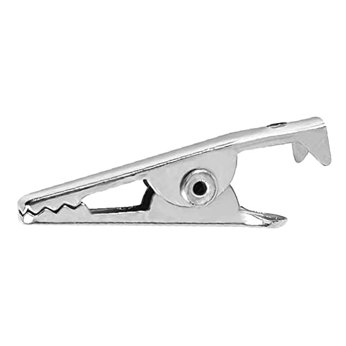 LOLPALONE 600PCS 1.06 / 27mm Mini Metall Krokodilklemmen, Krokodilklemmen Silberfarbene Vernickelte Testlinien-Federklemmen. von LOLPALONE