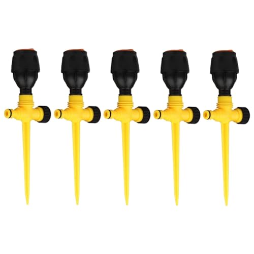 LOLPALONE Automatische 360 ​​-Grad -Rotation Rasensprinkler für Garten, Große Flächenabdeckung, Rasen und Garten Essentielles Dauerhafter Gebrauch (5pc) von LOLPALONE