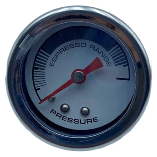 LOLPALONE Manometer Kaffeemaschine Zubehör Manometer italienischer Stil für Kaffeemaschine Espressomaschine Druck Espresso Typ C von LOLPALONE