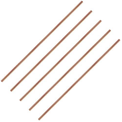 LOLPALONE Rundstange aus reinem Kupfer, 30 cm Länge, Kupferstange, blankes Kupfer, Metallstange, massives Kupfer, Drehstange, 5 mm Durchmesser LOLPALONE Rundstange aus reinem Kupfer, 30 cm Länge, Kupferstange, blankes Kupfer, Metallstange, massives Kupfer, Drehstange, 5 mm Durchmesser von LOLPALONE