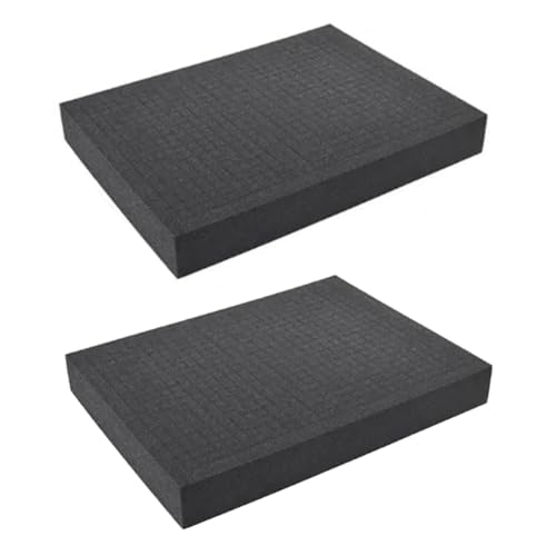 LOLPALONE Schaumstoffeinlage für Werkzeugkasten, vorgeschnittene Schaumstoffeinlage, hochdichte Schattenschäume, 350 x 250 x 40 mm, 2 Stück LOLPALONE Schaumstoffeinlage für Werkzeugkasten, vorgeschnittene Schaumstoffeinlage, hochdichte Schattenschäume, 350 x 250 x 40 mm, 2 Stück von LOLPALONE