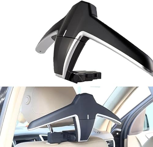 LOLUZ Auto-Kleiderbügel für M-ercedes Benz CL CLA CLC CLK CLS GL GLA GLB GLC GLE GLK GLS, Universal Faltbarer Kopfstütze Kleiderhalter Sitzrücken Rücksitz Organizer Zurück Haken von LOLUZ