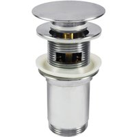 Lomadox - Ablaufventil chrom mit und ohne Überlauf mit Pop-Up Funktion, b/h/t 6,8/7,5/4,2 cm von LOMADOX