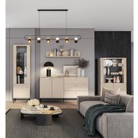 Anbauwand in kaschmir matt SALOU-131 modern 4-teilig mit gerillter Optik Anbauwand in kaschmir matt SALOU-131 modern 4-teilig mit gerillter Optik von LOMADOX