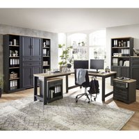 Arbeitszimmer Set inkl. Schreibtisch JÜLICH-36 in Graphit mit Artisan Eiche Nb. von LOMADOX
