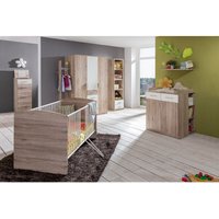 Babyzimmer komplett Set JOHANNESBURG-43 in Eiche Nb. mit weiß Babyzimmer komplett Set JOHANNESBURG-43 in Eiche Nb. mit weiß von LOMADOX