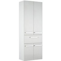 Badezimmer Hochschrank FES-4005-66 in Hochglanz Lack Polarweiß, mit Wäschekörben - B/H/T: 60/168/33cm von LOMADOX