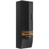 Lomadox - Badezimmer Hochschrank Hochglanz anthrazit, Walnuss, TALONA-02 b x h x t: ca. 40 x 134,5 x 30 cm Lomadox - Badezimmer Hochschrank Hochglanz anthrazit, Walnuss, TALONA-02 b x h x t: ca. 40 x 134,5 x 30 cm von LOMADOX