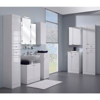 Badezimmer Komplett Set in weiß mit weiß Hochglanz NEMI-66 Badezimmer Komplett Set in weiß mit weiß Hochglanz NEMI-66 von LOMADOX