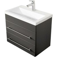 Badezimmer Waschtisch mit Keramik-Waschbecken ALISTAIR-02 in anthrazit b x h x t ca. 60 x 52 x 36 cm von LOMADOX