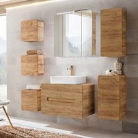Badezimmermöbel Set mit 80 cm Waschtisch LUTON-56-CRAFT in Wotan Eiche Nb., B/H/T ca. 180/200/46 cm Badezimmermöbel Set mit 80 cm Waschtisch LUTON-56-CRAFT in Wotan Eiche Nb., B/H/T ca. 180/200/46 cm von LOMADOX