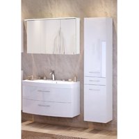 Badmöbel Set FLORIDO-03 Hochglanz weiß, Waschtisch mit Auzügen oder 2 Türen, Hochschrank, b x h x t: ca. 155 x 200 x 47 cm Waschtisch mit 2 Auszügen Badmöbel Set FLORIDO-03 Hochglanz weiß, Waschtisch mit Auzügen oder 2 Türen, Hochschrank, b x h x t: ca. 155 x 200 x 47 cm Waschtisch mit 2 Auszügen von LOMADOX