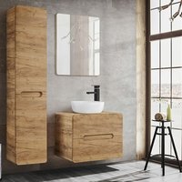 Lomadox - Badmöbel Set mit 61 cm Waschtisch LUTON-56-CRAFT, Wotan Eiche Nb., b/h/t ca. 110/200/46 cm Lomadox - Badmöbel Set mit 61 cm Waschtisch LUTON-56-CRAFT, Wotan Eiche Nb., b/h/t ca. 110/200/46 cm von LOMADOX