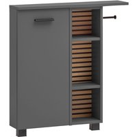 Lomadox - Badschrank mit Toilettenpapierhalter anthrazit, Akustikpaneel-Optik KANE-80 von LOMADOX