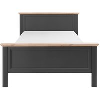 Bettgestell Liegefläche 140x200 cm Graphit mit Eiche JÜLICH-77 von LOMADOX