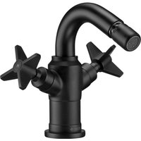 Lomadox - Bidet-Armatur Schwarz TEMISTO-30 inkl. Klick-Klack-Ventil, b/h/t: 17,2/15/15 cm - schwarz von LOMADOX