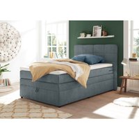Boxspringbett 140x200 cm Jugendbett mit Bettkasten TEREZIN-09 Hotelbett in Uran denim Boxspringbett 140x200 cm Jugendbett mit Bettkasten TEREZIN-09 Hotelbett in Uran denim von LOMADOX
