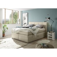 Lomadox - Boxspringbett 180x200 cm mit Bettkasten Hotelbett in Soro sand TEREZIN-09 von LOMADOX