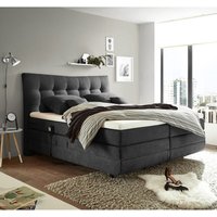 Boxspringbett Doppelbett elektrisch verstellbar in der Farbe anthrazit in 180x200cm mit 7-Zonen-Tonnentaschenfederkern-Matratze von LOMADOX