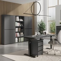 Büromöbel Set 5-teilig BETHANY-01 mit elektrisch höhenverstellbarem Schreibtisch 120x80cm, graphit Büromöbel Set 5-teilig BETHANY-01 mit elektrisch höhenverstellbarem Schreibtisch 120x80cm, graphit von LOMADOX
