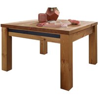 Lomadox - Couchtisch Massivholz 70x70 cm WILSON-69 in Kiefer massiv eichefarbig, b/h/t: ca. 70/45/70 cm von LOMADOX