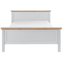 Doppelbett Liegefläche 160x200 cm Pinie weiß mit Eiche JÜLICH-77 Doppelbett Liegefläche 160x200 cm Pinie weiß mit Eiche JÜLICH-77 von LOMADOX