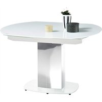 Lomadox - Esstisch KAPRUN-119 mit automatischem Drehauszug, Tischplatte mit super white Glas, BxHxT: ca. 130-190x75x100 cm von LOMADOX