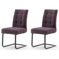 Esszimmerstühle Freischwinger 2er Set mit Metallgriff in merlot SVELVIK-05, b/h/t ca. 48/96/64 cm von LOMADOX